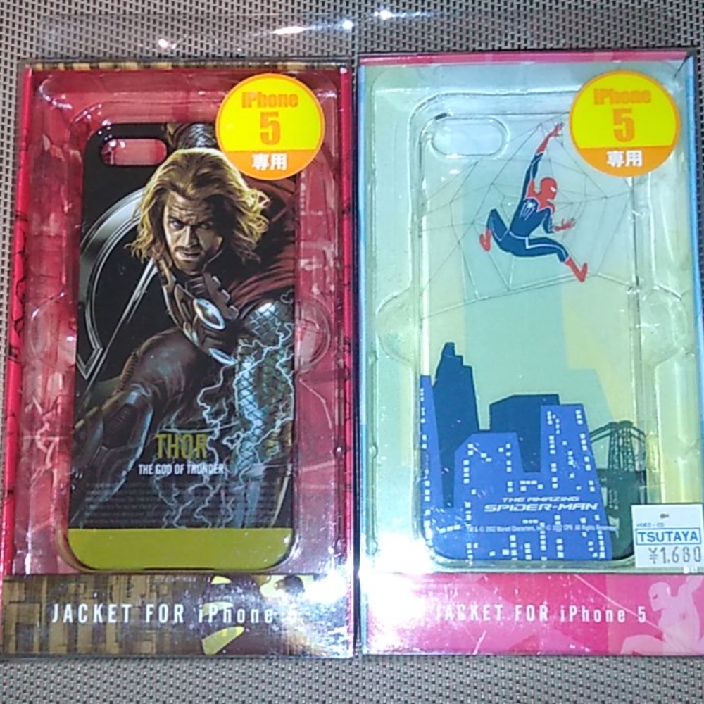 Thor and spiderman jackets for the iphone 5.